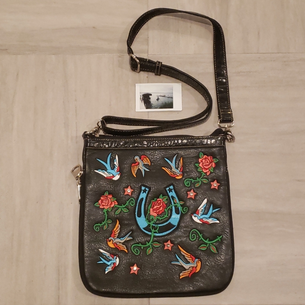 Blazin Roxx | Black leather purse